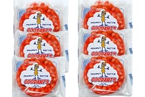 Goodart's 6-Pack Toffee Peanuts 2.25 Oz - Toffee Nuts, Sweet Nuts, Peanut Patties, Peanut Butter Bars Candy, Salted Nut Roll Candy Bars - Delicious Peanut Treats