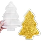 Acxydm Large Christmas Tree Tray Mold for Epoxy Resin, 10.6" X 7.8"X 0.6" | Christmas Storage Container, Jewelry Candle Holder, Christmas Decorative Dessert Dish Plate, Silicone Molds for DIY Art Craft