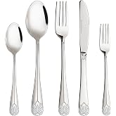 Silverware Set Limited Edition &ndash; 30 Piece Family Dinnerware Set &ndash; Flatware Set for 6 &ndash; Silver Tableware Set &ndash; Spoons, Knives, Teaspoons, Forks, Salad Forks