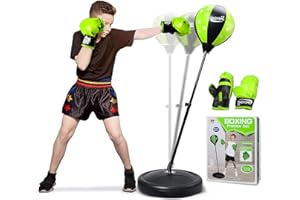 TOY Life Punching Bag for Kids Boxing Bag with Gloves Kids Boxing Punching Set Stand Height Adjustable Punching Bag for Kids 3 4 5 6 Years Old Boy Indoor Toys for Kids Best Boxing Gifts