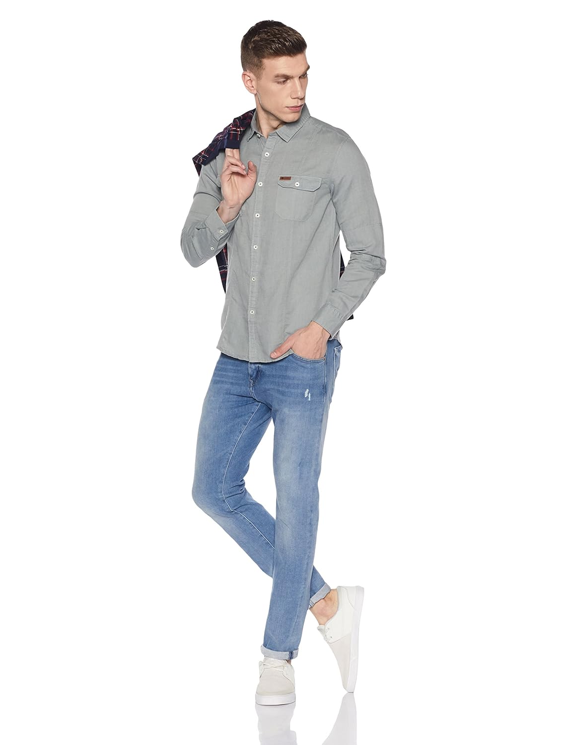 symbol amazon brand men's casual regular fit shirt