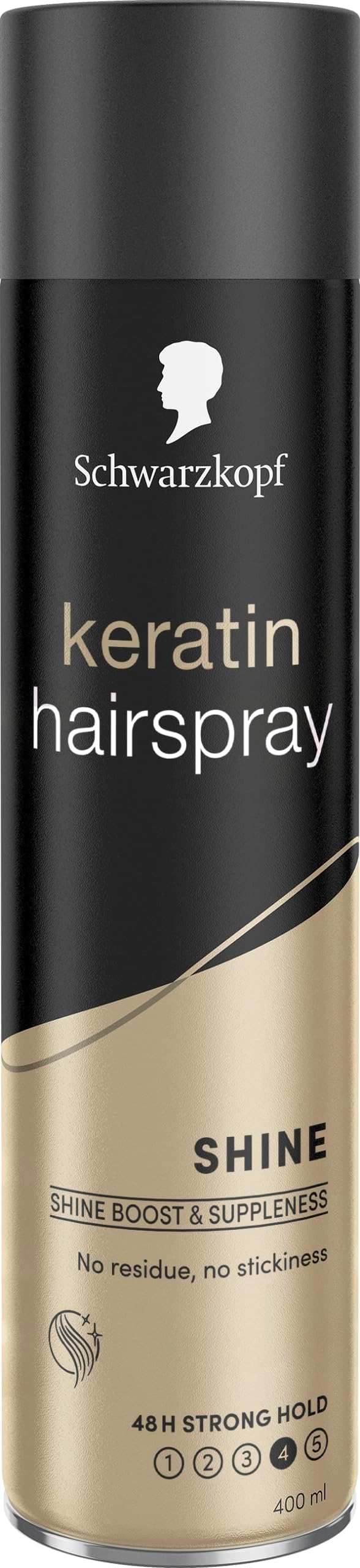 Schwarzkopf Styling Keratin Hair Spray for Shine, Soft Finish, No Residue -