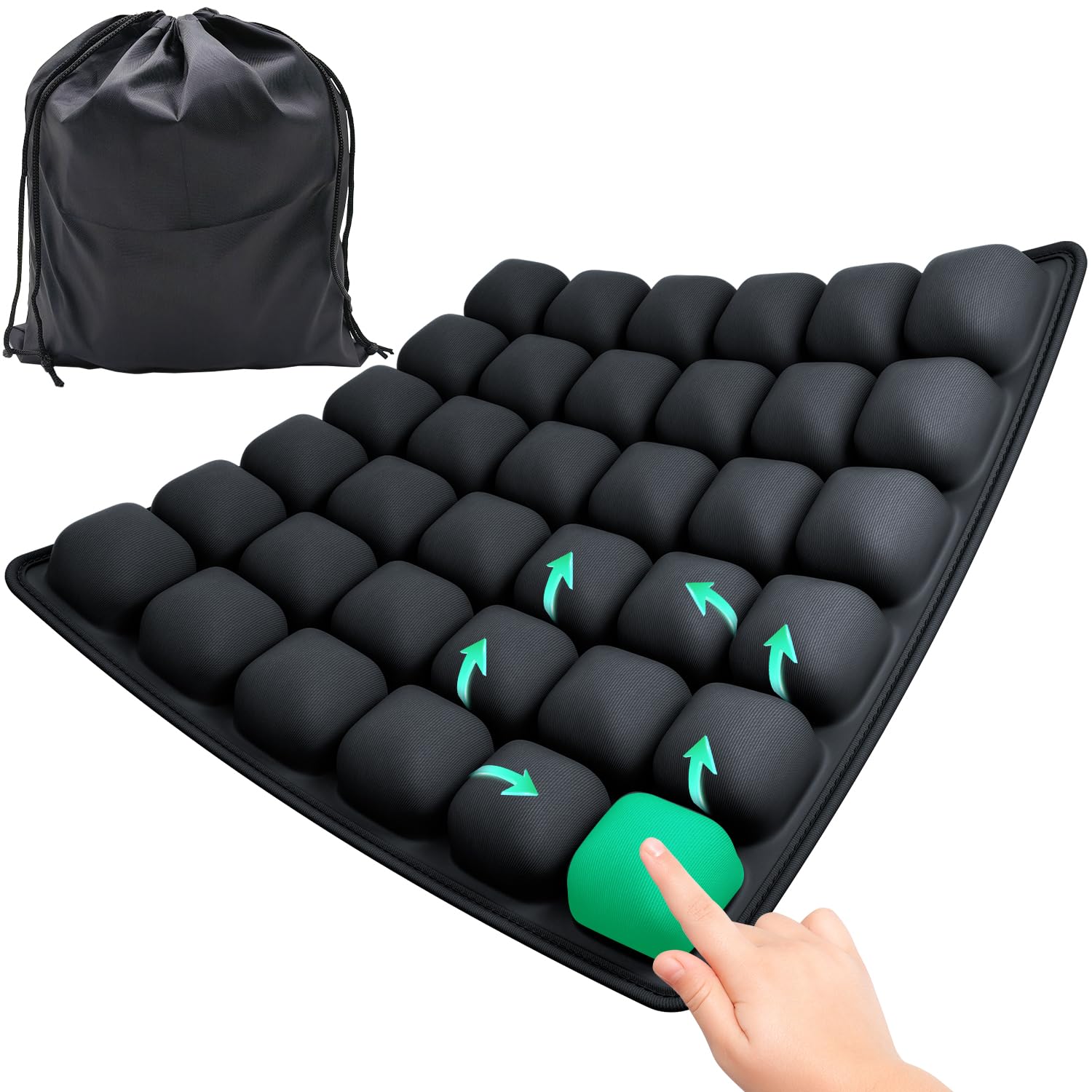 Photo 1 of Fistone Inflatable Air Travel Seat Cushion, Inflatable Seat Cushion for Airplane/Car/Office/Wheelchair, with Travel Storage Bag