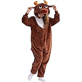 Beauty Shine Onesie Cartoon Animal Costume One Piece Pajamas Cosplay Halloween Christmas Sleepwear Jumpsuit Homewear