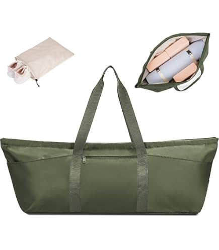 Yoga Mat Bag - Large Yoga Bag With Yoga Mat Strap, Zipper And Pockets - Yoga Bags And Carriers Fits All Your Stuff - Personalized Yoga Mat Bags For Women Fits Most
