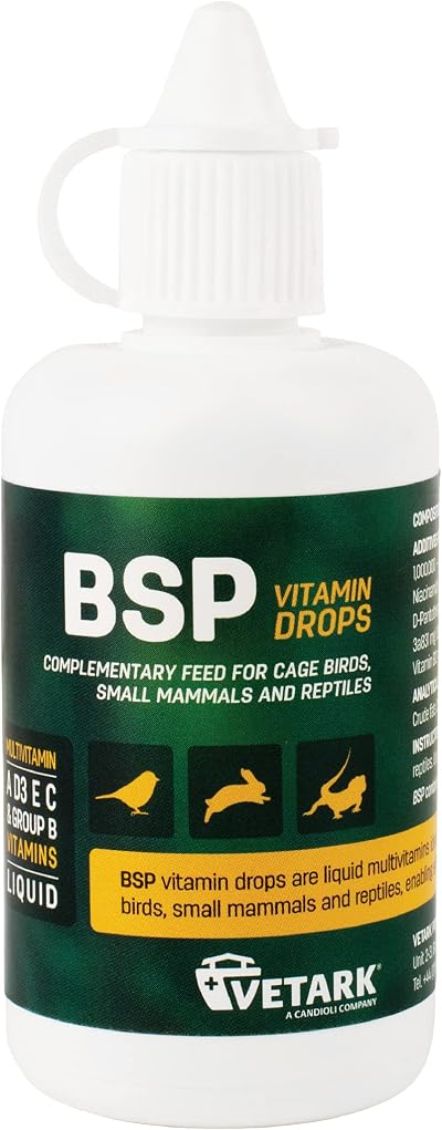 BSP Vitamin Drops Vetark 50ml Broad Spectrum Liquid Multivitamins for Small Pets
