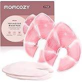 Momcozy Larger Breast Therapy Packs,Breastfeeding Essentials,Postpartum 2PK | Hot and Cold Breast Pads with 2 Soft Covers, Postpartum Recovery