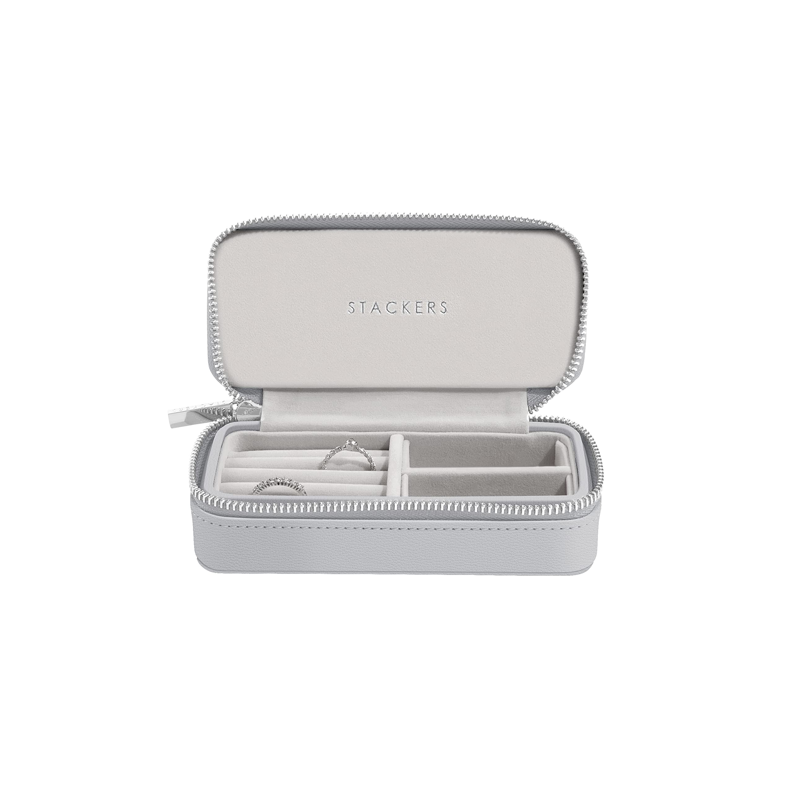 Stackers Pebble Grey Medium Travel Jewellery Box