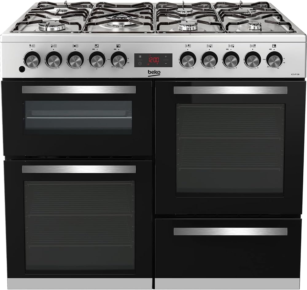 Beko KDVF100X Freestanding Dual Fuel Range Cooker Stainless Steel