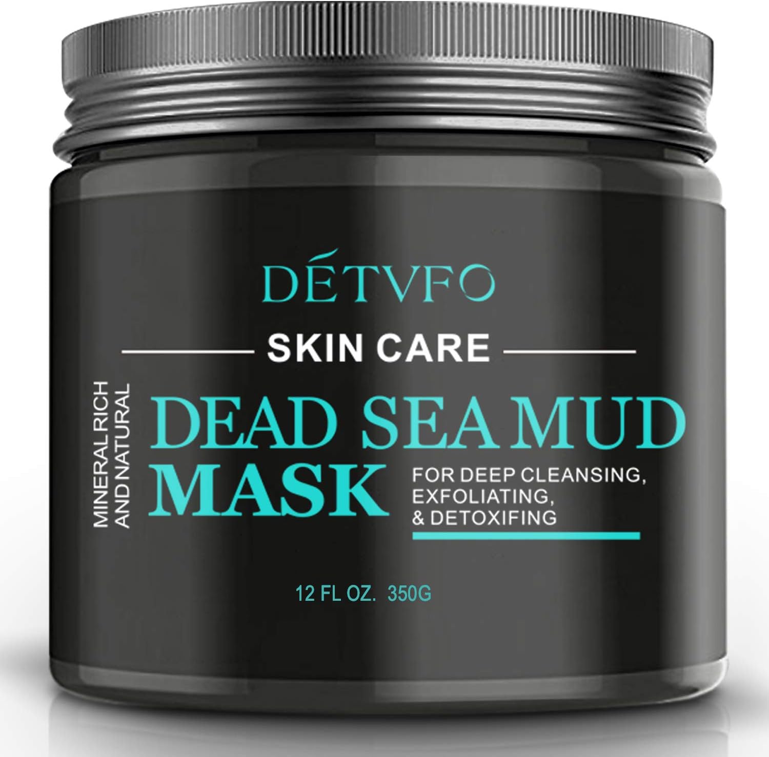 Dead Sea Mud Mask Eliminates Impurities, Dead Skin Cells, Excess Oils - Fights Blackheads, Acne & Pore Clogging - Face & Body | All Skin Types (350g)