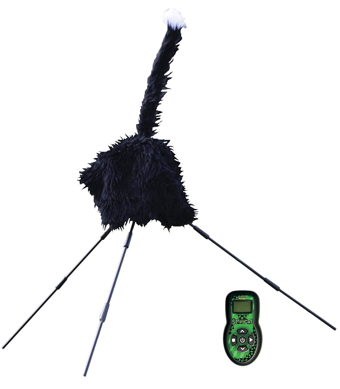 Primos Hunting Stray Cat Predator Motion Decoy with Remote, Black and