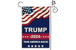 LIKENY Trump 2024 Flag Take America Back, Double Sided Garden Flags, Support Donald Trump Yard Signs 2024, Clear Pattern Reinforcement Fade Resistant for Lawn Outdoor Decorations