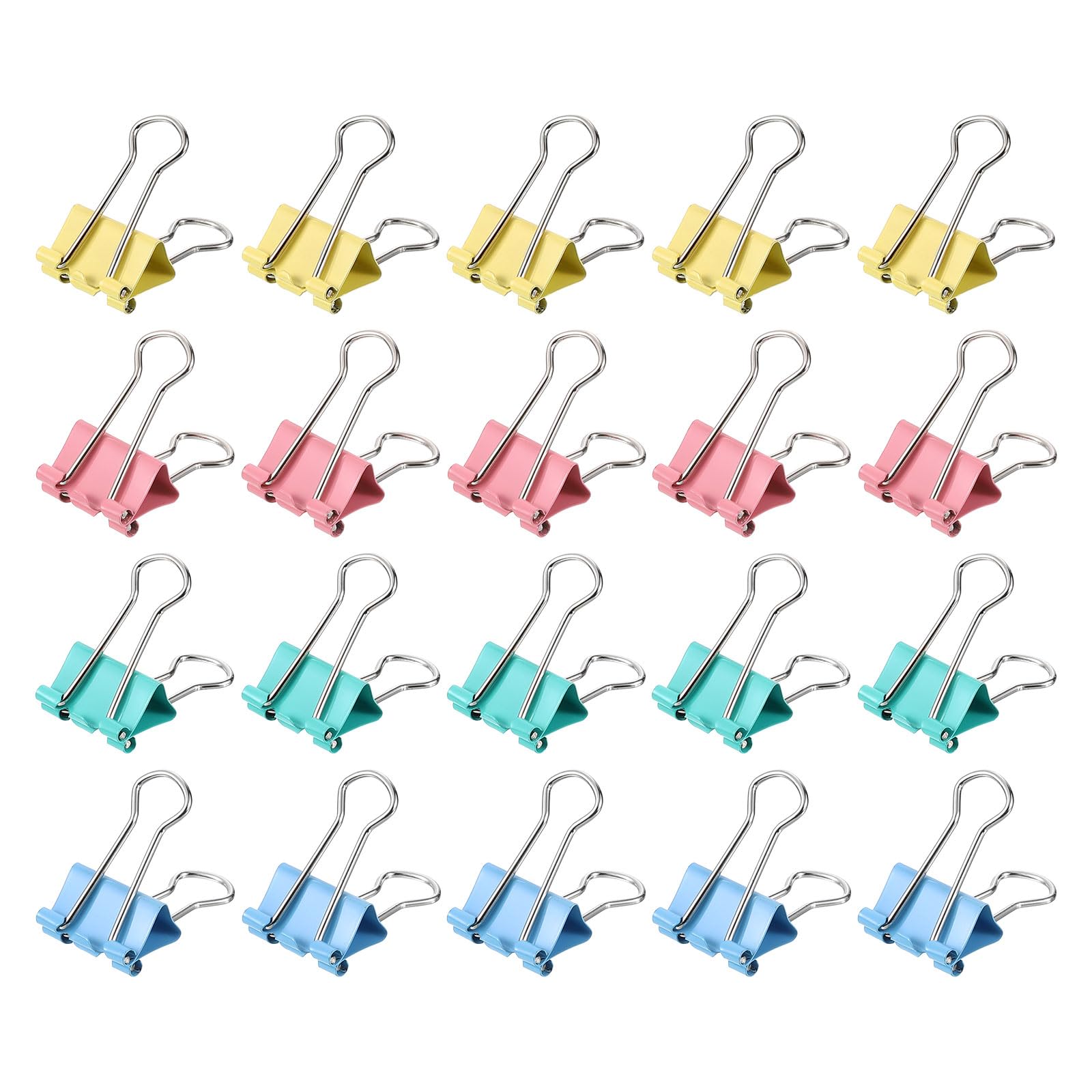 M&G Binder Clips 19mm/0.76 Inch, 40 Pcs Small Binder Paper Clip Bag Clips Pocket Clip Office Supplies for Organizing Documents and Papers, Mix Colors