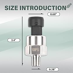 OTUAYAUTO 100 Psi Pressure Transducer Sender Sensor