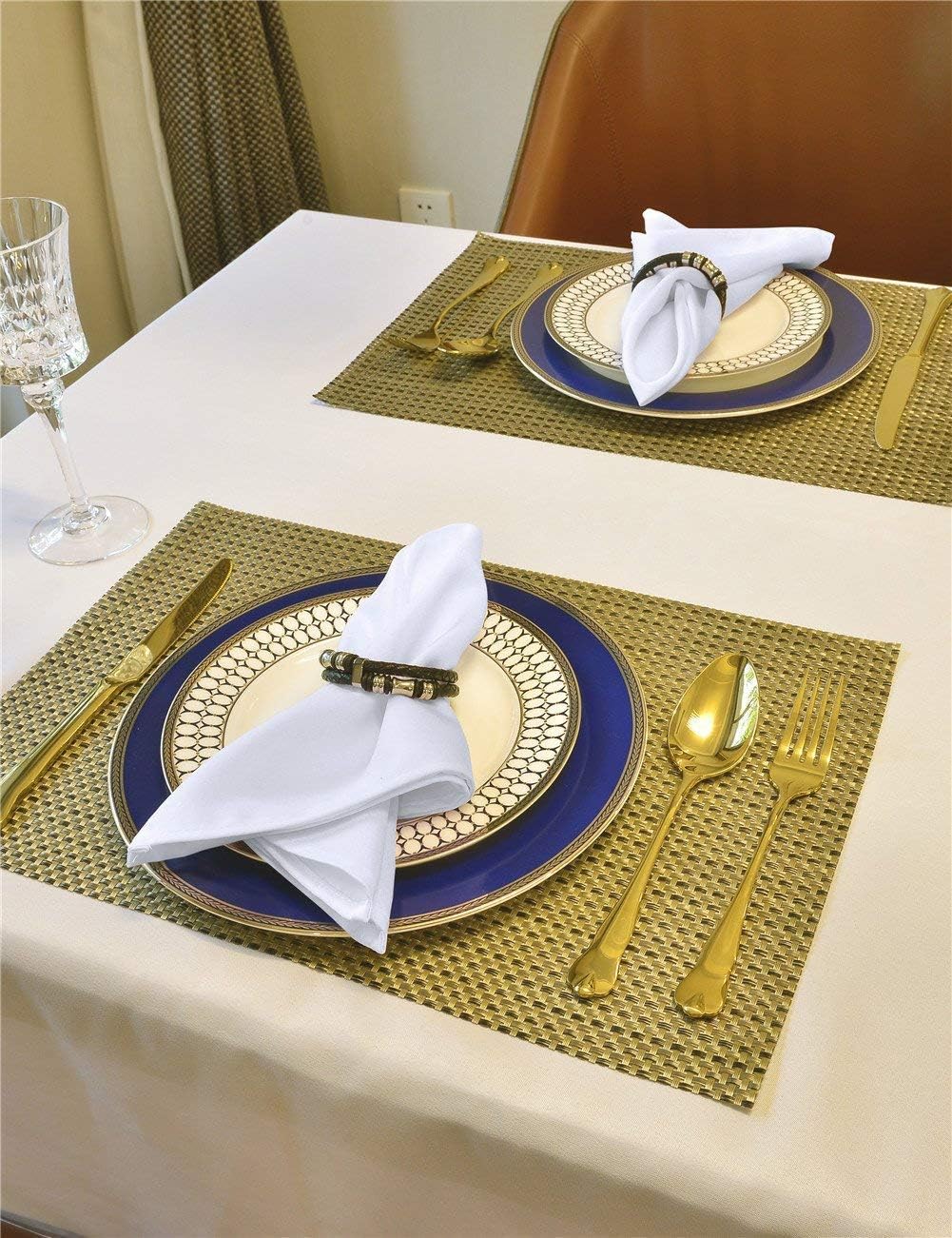Cieltown Polyester Cloth Napkins 1-Dozen, Solid Washable Fabric Napkins Set of 12, Perfect for Weddings, Parties, Holiday Dinner (17 x 17-Inch, White): Home & Kitchen