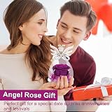 Touloube Eternal Rose Angel Figurine Gift Glass Dome Mother's Day view 6