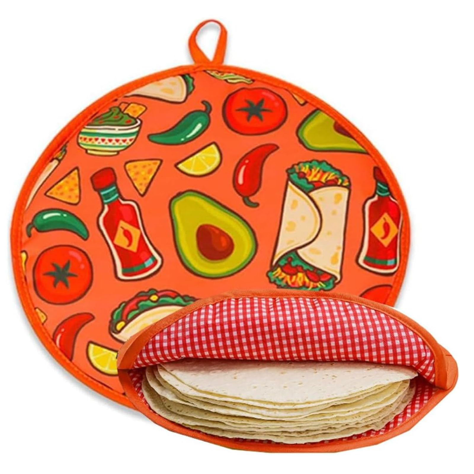 Oaygat 12 Inch Tortilla Warmer Pouch Microwavable Tortilla Warmer Bag Tortilla Holder Warmer Pouch Insulated Bag Microwave Tortilla Heater Pouch Insulated Heat Keeper for Corn, Flour Taco, Burrito