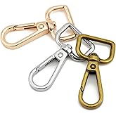 9 Pcs D Ring Swivel Lobster Claw Clasp Push Gate Snap Hooks Trigger Clips for DIY Crafts Keychain Purse Handbag Making,3/4 Inch Mixed