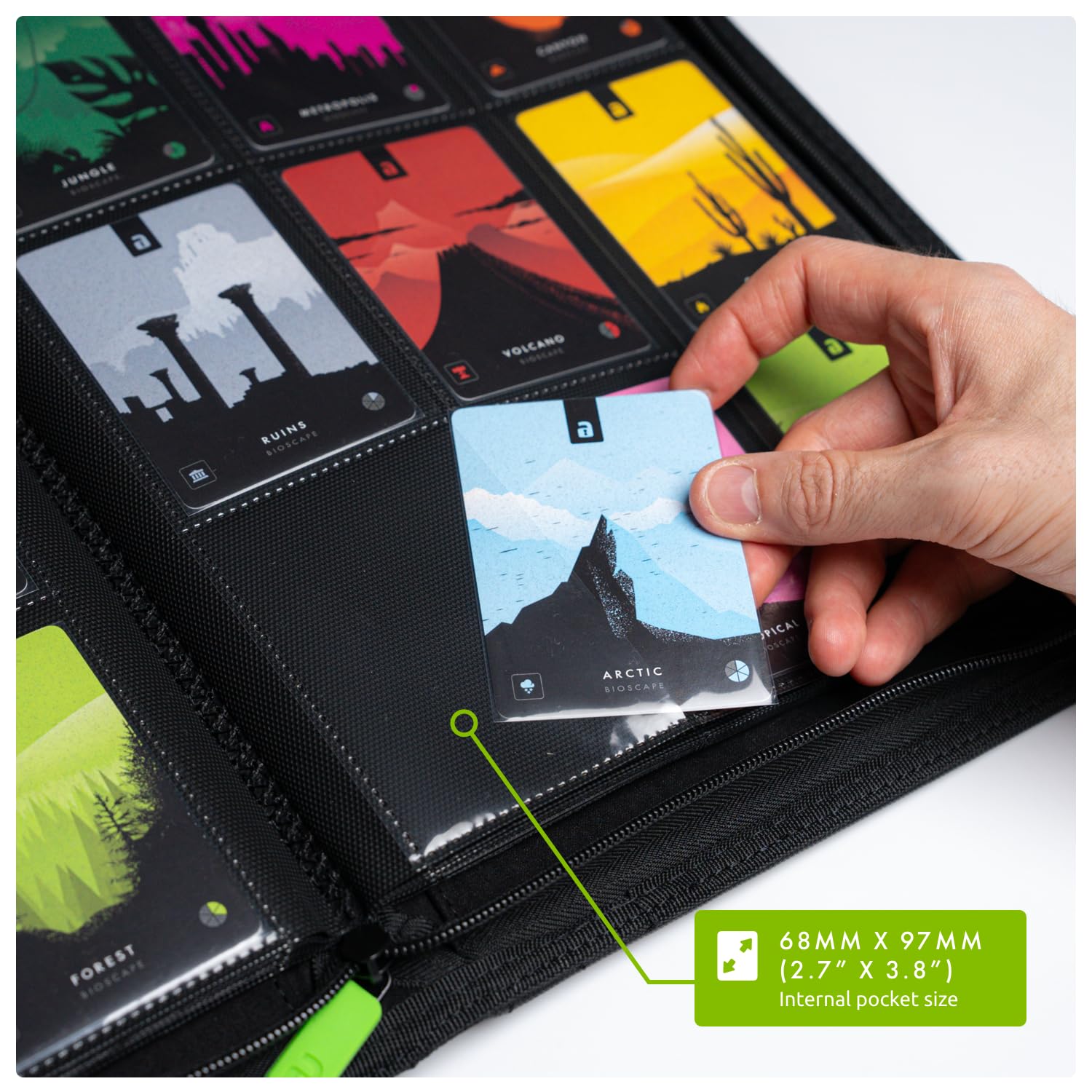 Vault X 9 Pocket Trading Card Zip Binder, 360 Cards, Premium Exo-Tec Album Material, 20 Side-Loading Pages, Folder for Collectible Games, Sports, TCG (Black)