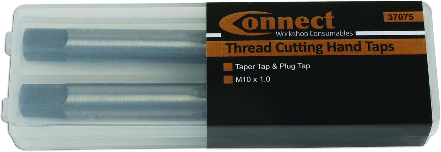 Connect 37075 Tap M10 x 1.0 Taper Tap & Plug 2pc from 4554, Silver, M10 x 28mm x 13mm - Image 3
