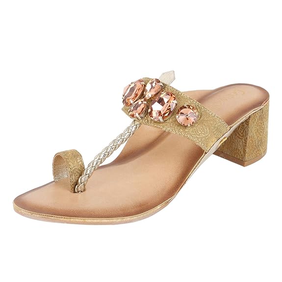 Women's Bright Embellished Thong Sandals