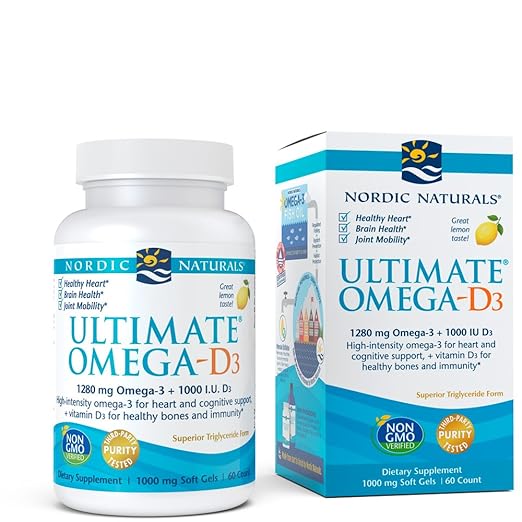 Nordic Naturals Ultimate OmegaD3, Supports Healthy Bones