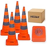 HiGiant [4 Pack] Collapsible Traffic Safety Cones