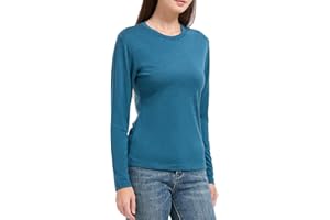 MERIGREENY Womens 100% Merino Wool Base Layer, Midweight Merino Wool Long Sleeve Thermal Shirt