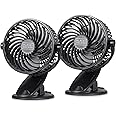 BLACK+DECKER Convertible Cooling Fan - Portable Tabletop and Standing Fan for Home or Office, 4" with 3 Speed Settings and Adjustable Tilt Angle, 2-Pack, Black