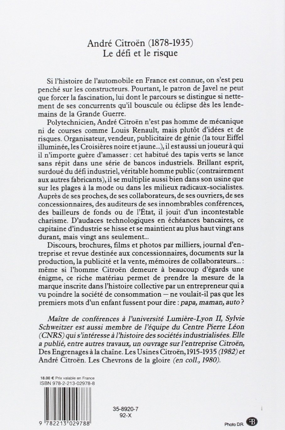 Popular Of Andre citroen le risque Books
