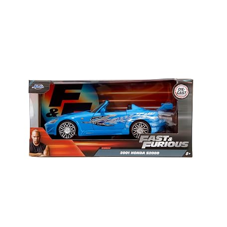Jada Toys 1:24 2001 Honda S2000 in Mias Blue Design - Fast