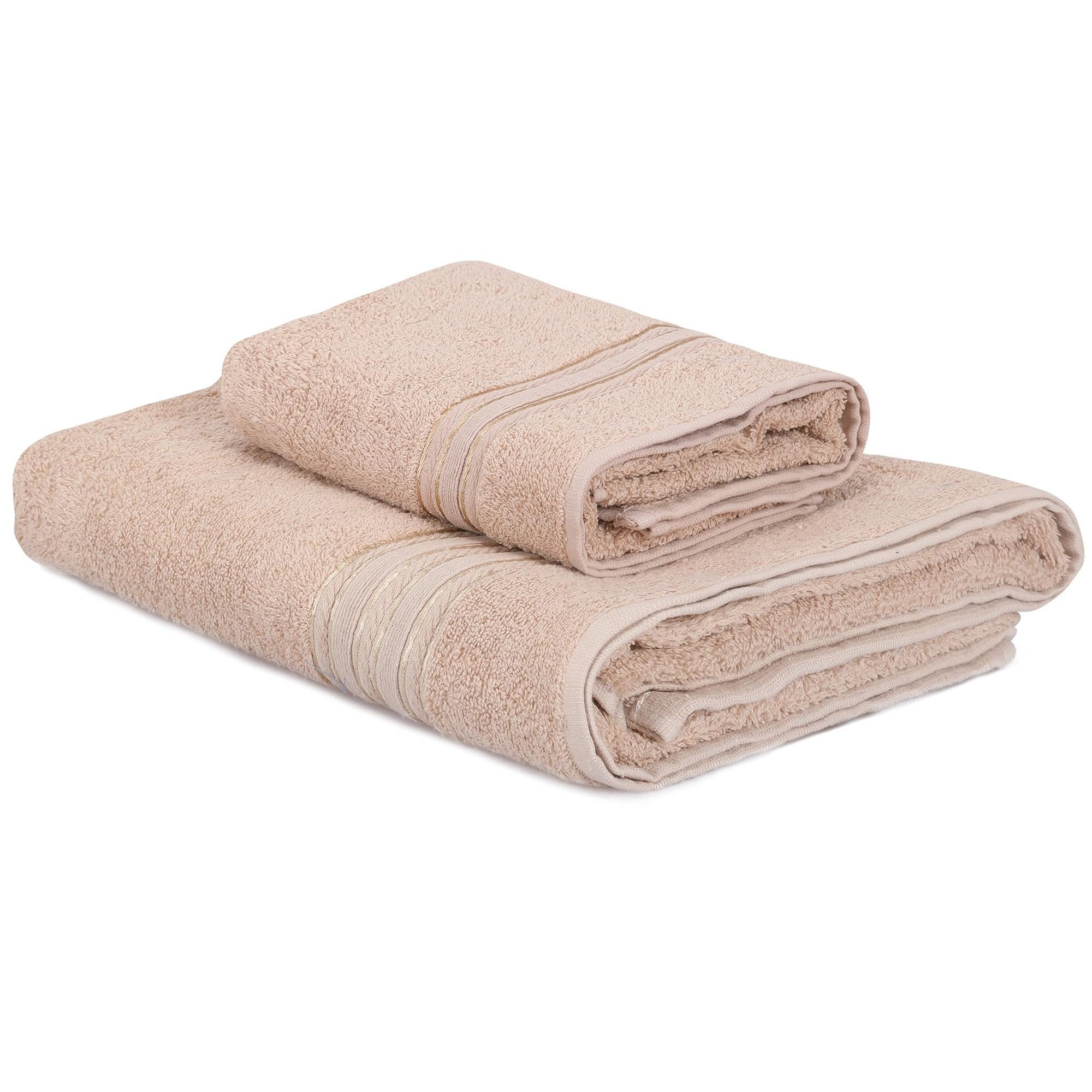 WELL HOME MOBILIARIO & DECORACIÓN 2 Piece Cappuccino Towel Set