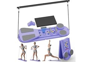 ZHENWEI Pilates Reformer Sets Pilates Board 6in1 Multifunctional Abdominal core Trainer Workout Equipment,Exercise Board Foldable Ab Board Trainer Pilates Exercise Machine (Purple)