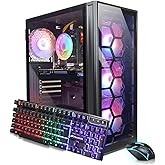STGAubron Gaming PC Computer Desktop, Intel Core i7 8th Gen up to 4.1GHz, GeForce RTX 3050 6G, 32G DDR4, 1T SSD, WiFi 6, BT 5