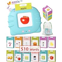 510 Words English Talking Flash Cards for Toddlers, Pocket Speech