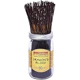 Wild Berry Dragon's Blood 11-Inch Incense Sticks, Hand Dipped, 100 Count | Pine Needle, Sandalwood, Amber and Musk Scent, Premium Incense Sticks, Home Fragrance Aromatherapy, USA made, 100 Count