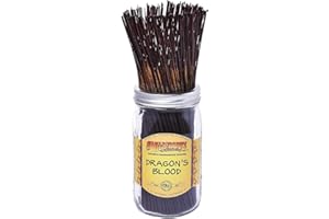 Wild Berry Incense Sticks - Dragon's Blood - Exotic Earthy Fragrance with Sandalwood and Musk - Hand Dipped in The USA (100 Count)