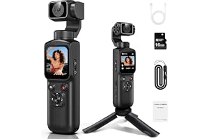 4K Vlogging Camera 330°Rotating Lens Digital Pocket Cameras for YouTube | Face Tracking Vlog Camera, Fast Autofocus 75MP Portable Video Camera with WiFi Webcam 1.72”Touch Screen for TikTok