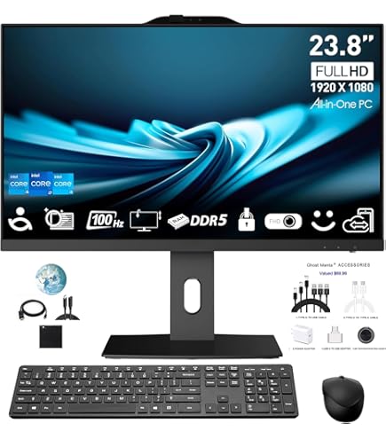 Amazon.com: 23.8 IPS FHD Desktop, All-in-One PC, Intel Core