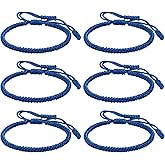RIJXU 6PCS Blue Friendship Bracelets Bulk Blue Braided Bracelet for Women Men Handmade Adjustable Woven Blue String Bracelet