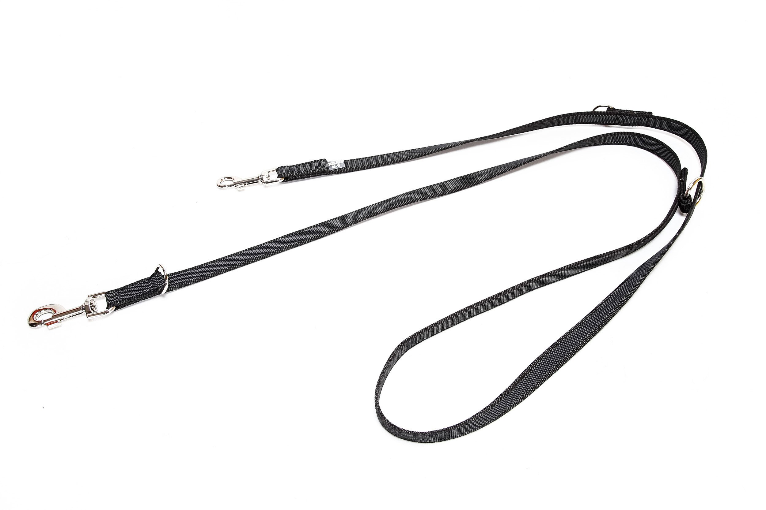Color & Gray Adjustable Super-Grip Leash, 14 mm x 2,2 m, Black-Gray