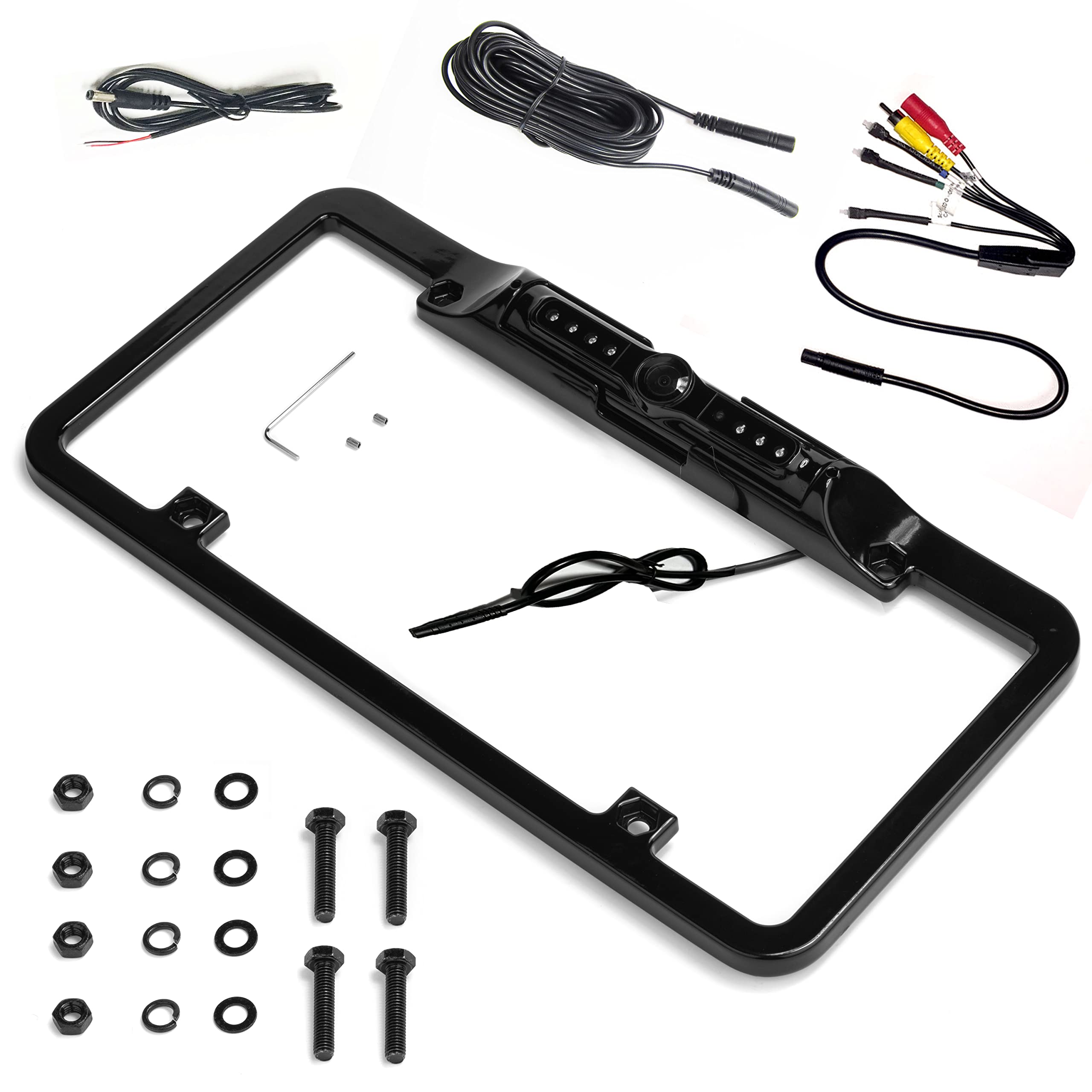 BOYO VTL300CIR - Full-Frame License Plate Backup Camera with Night Vision and Parking Lines (Black)