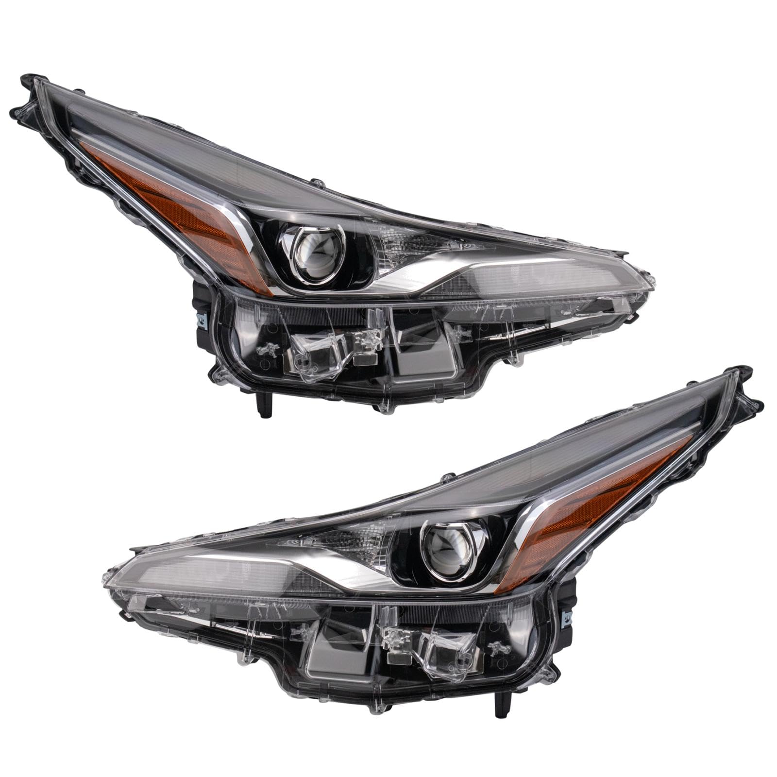 TRQ Headlight Assembly Set Headlights Driver