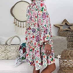 YongANs Tunic Tops Dress for Women 3/4 Sleeve Boho