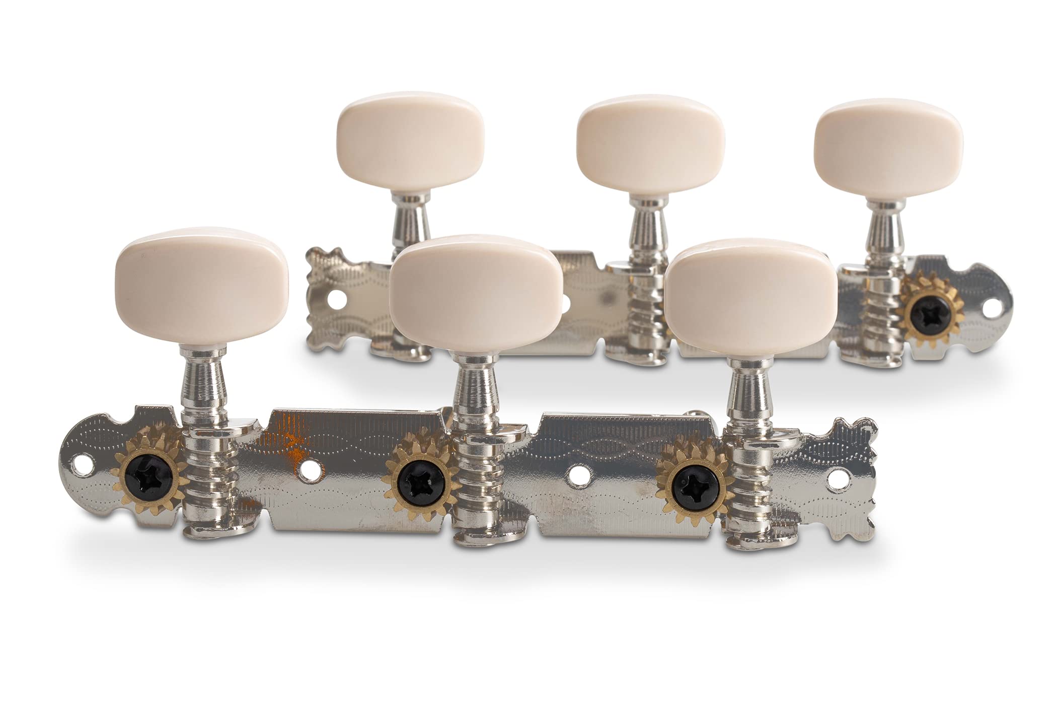Gewa 545300GEWA machine heads Jazz Guitar Set, Cream coloured synthetic buttons