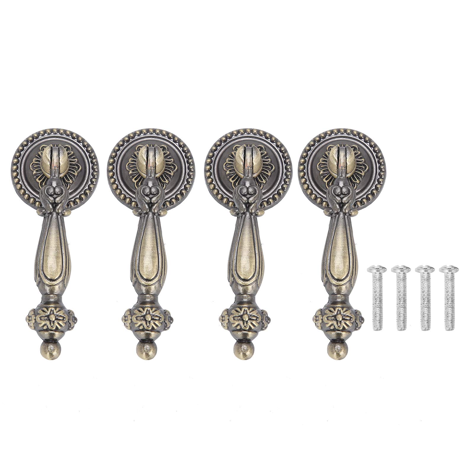 Cabinet Tear Drop Pull Knobs,Zinc Alloy Material Wear‑Resistant Bronze Handles Single Hole Decorative Handle for Furniture Closet