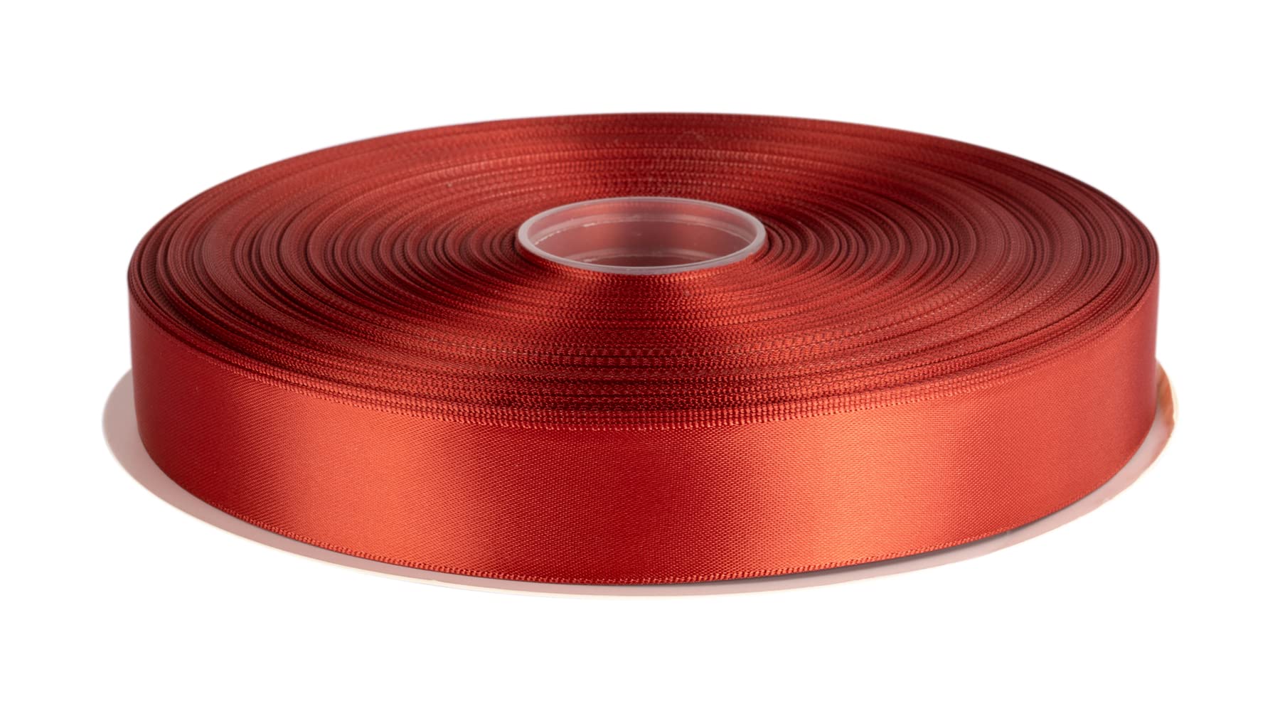 Double Faced Satin Ribbon, 25mm X 91M, Solid Polyester Ribbon for Gift Wrapping, Crafts, Wedding Party Ceremony Decoration, Floral Arrangement, Sewing (Rust)