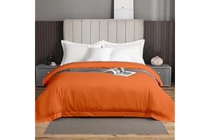 eBeddy Linens Luxury Duvet Cover King/Cal-King Size 104x90 Inch 100% Long-Staple Egyptian Cotton Soft and Breathable 1 Pieces Comforter Cover with Zipper Closure & Corner Ties, Burnt Orange Solid