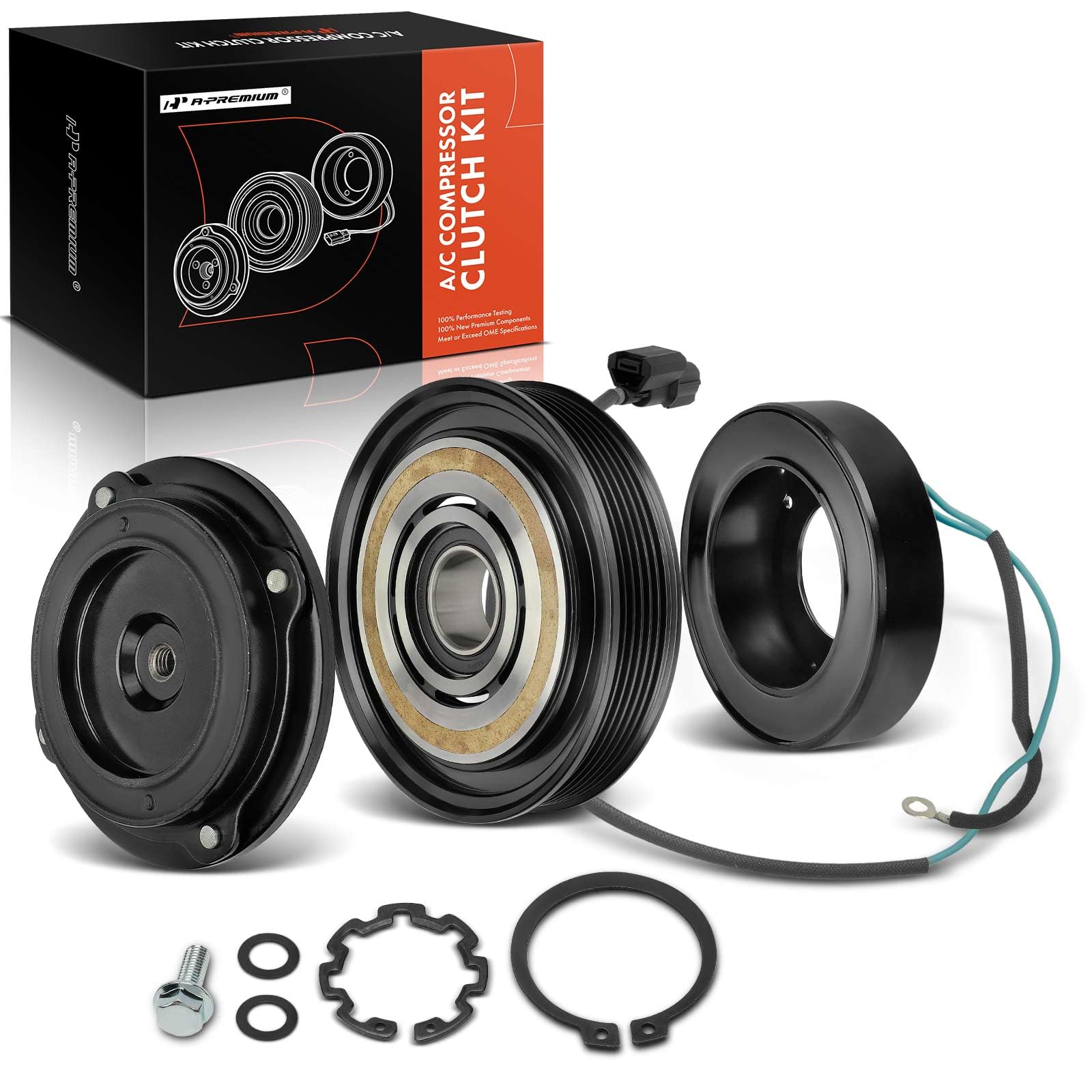 Photo 1 of A-Premium Air Conditioner AC Compressor Clutch Kit Compatible with Honda Pilot 2008-2015, Odyssey 2008-2017, Ridgeline 2009-2014 & Acura MDX 2007-2013, ZDX 2010-2013