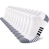 COOVAN Mens Athletic Socks 12 Pack Ankle Low Cut Breathable Running Socks,Socks for Men Shoe Size 6-12